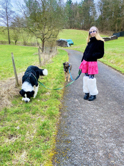 Sofie, Amadeus und Vito gehen spazieren